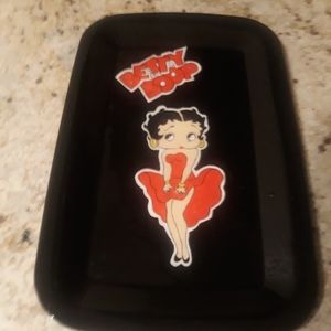 Betty Boop Hand Painted Rolling Tray Set